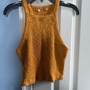 Orange knitted crop top size S